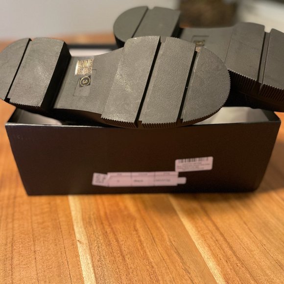 Black Rubberised Cleated Sole Ankle Chelsea Boot - Picture 8 of 10